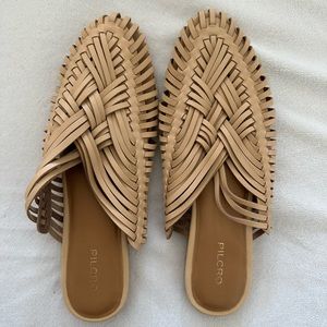 Anthropologie Pilcro Leather Sandals Flat